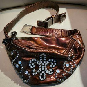Copper Colored Embellished Fanny Pack